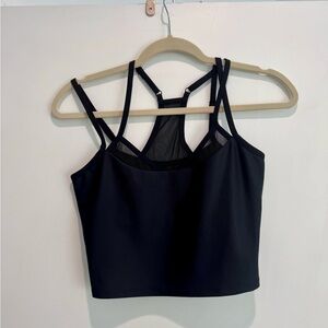 ALO Yoga Black Strappy Crop Top